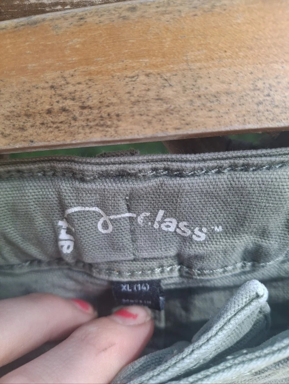 Teen Girl's Olive Green Cargo Shorts